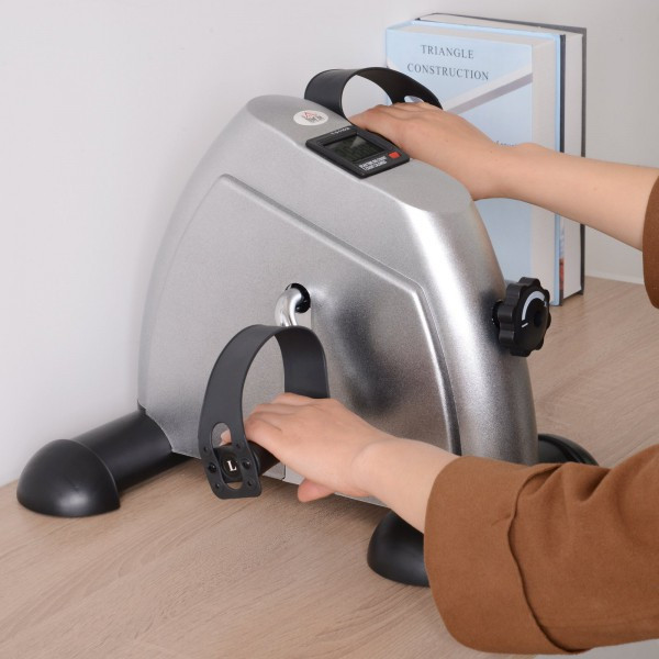 Mini bicykel na cvičenie 39 x 40 x 31 cm | strieborná