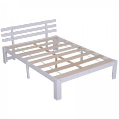 Drevená posteľ z borovicového masívu 140 x 200 cm | biela č.3