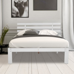 Drevená posteľ z borovicového masívu 140 x 200 cm | biela č.1