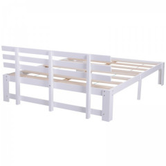 Drevená posteľ z borovicového masívu 160 x 200 cm | biela č.3