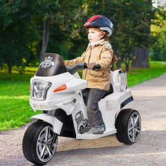 Detská elektrická motorka POLICE | biela č.2