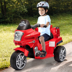 Detská elektrická motorka POLICE | červená č.2