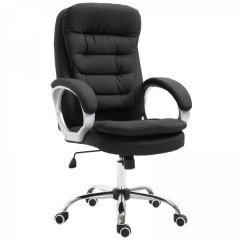 Čalúnená ergonomická stolička | čierna č.1