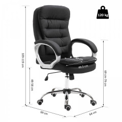 Čalúnená ergonomická stolička | čierna č.2