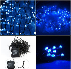 Vianočné LED osvetlenie 7 m | modrá 100 LED diód č.1