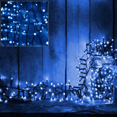 Vianočné LED osvetlenie 10,5 m | modrá 160 LED č.1