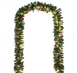 Vianočná ozdobená girlanda 10 m | teplá biela 160 LED č.3