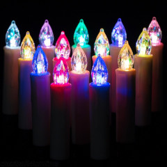 Sviečky na vianočný stromček 20 LED diód vrátane batérií | farebné č.2