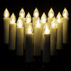 Sviečky na vianočný stromček 20 LED | teplá biela č.2
