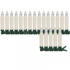 Sviečky na vianočný stromček 20 LED diód vrátane batérií | teplá biela č.2
