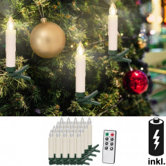 Sviečky na vianočný stromček 20 LED diód vrátane batérií | teplá biela