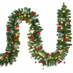 Vianočná ozdobená girlanda 10 m | teplá biela 160 LED č.1