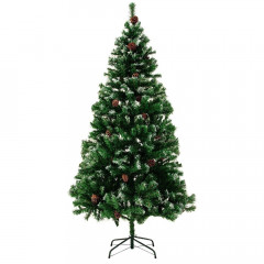 Umelý vianočný stromček so snehovými šiškami 180 cm č.1