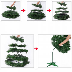 Pop-Up umelý vianočný stromček vrátane ozdôb a LED svetiel 150 cm | zelená č.3