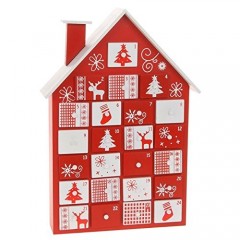 Drevený adventný kalendár Domček č.1