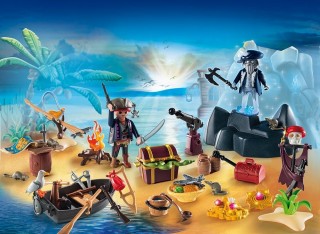 Adventný kalendár Playmobil 6625 Tajomný pirátsky ostrov pokladov č.2