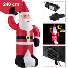 Nafukovací Santa Claus XXL s LED osvetlením 240 cm č.1