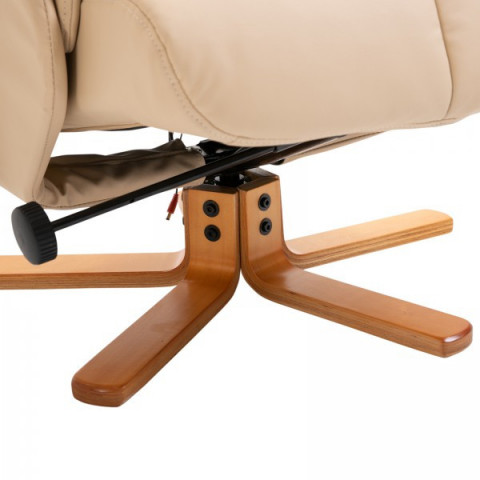 Masážne TV kreslo Scott s podnožkou | béžová č.10