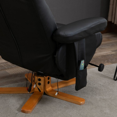 Masážne TV kreslo Scott s podnožkou | čierna č.9