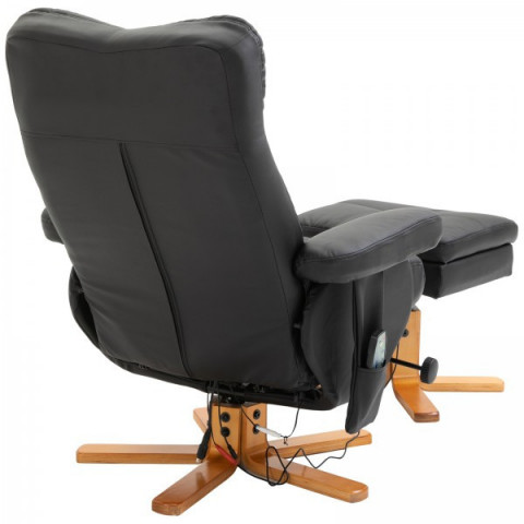 Masážne TV kreslo Scott s podnožkou | čierna č.6