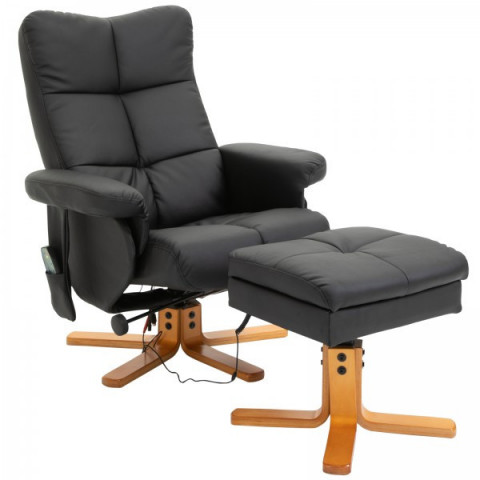 Masážne TV kreslo Scott s podnožkou | čierna č.5