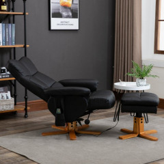 Masážne TV kreslo Scott s podnožkou | čierna č.3