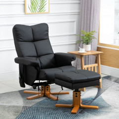 Masážne TV kreslo Scott s podnožkou | čierna č.1