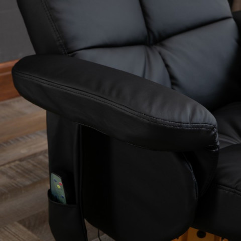 Masážne TV kreslo Scott s podnožkou | čierna č.8
