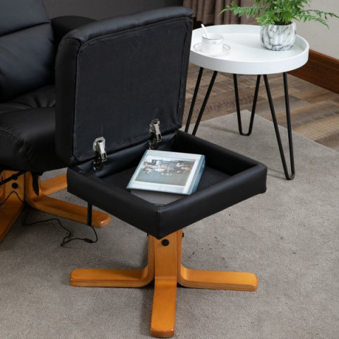 Masážne TV kreslo Scott s podnožkou | čierna č.7