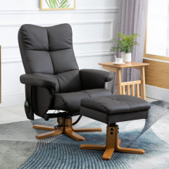 Masážne TV kreslo Scott s podnožkou | hnedá č.1