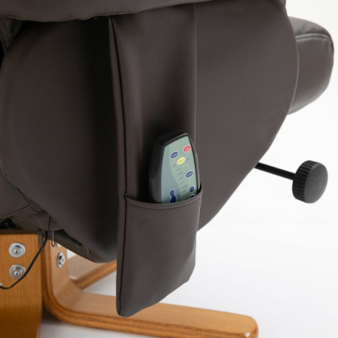 Masážne TV kreslo Scott s podnožkou | hnedá č.7