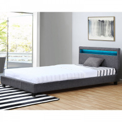 Čalúnená posteľ Verona s LED osvetlením 120 x 200 cm | tmavosivá