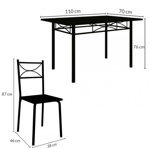 Jedálenský set Berlin 1+4 | biela č.4