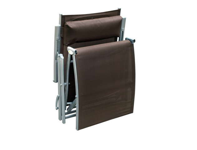 Skladacie záhradné lehátko s vankúšom | hnedá č.6