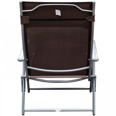 Skladacie záhradné lehátko s vankúšom | hnedá č.7