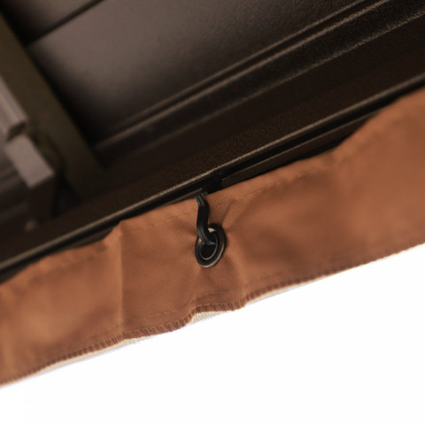 Luxusný záhradný altánok s pevnou strechou 4 x 3 x 2,8 m | bronz č.10