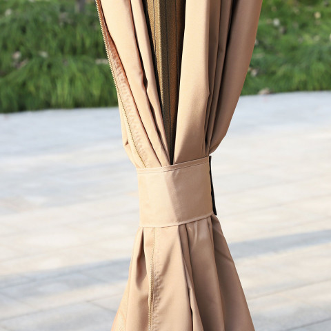 Luxusný záhradný altánok s pevnou strechou 4 x 3 x 2,8 m | bronz č.11