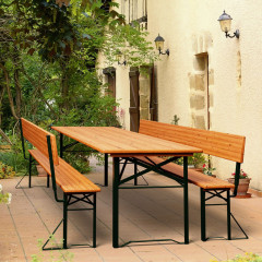 Pivný set s operadlom | 170 x 70 x 75 cm č.1