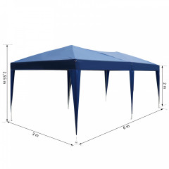 Záhradný skladací párty stan 3 x 6 m | modrá č.3