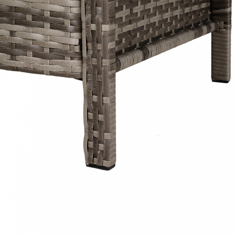 Záhradná polyratanová trojmiestna pohovka | sivo-hnedá č.9