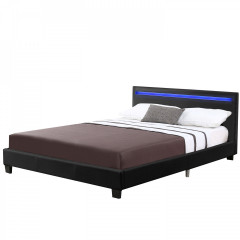 Čalúnená posteľ Verona s LED osvetlením 120 x 200 cm | čierna č.3