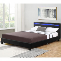 Čalúnená posteľ Verona s LED osvetlením 120 x 200 cm | čierna č.1