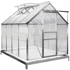 Hliníkový polykarbonátový skleník so základňou 7,6 m³ | 250 x 190 x 195 cm č.3