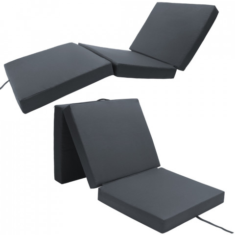 Skladací matrac 190 x 70 x 10 cm | antracit č.2