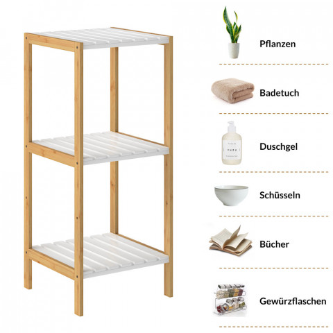 Bambusová polička do kúpeľne | 80 x 33 x 34 cm č.4