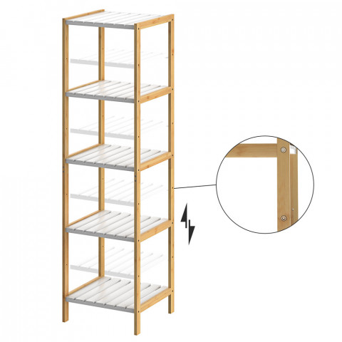 Bambusová polička do kúpeľne | 140 x 33 x 34 cm č.6