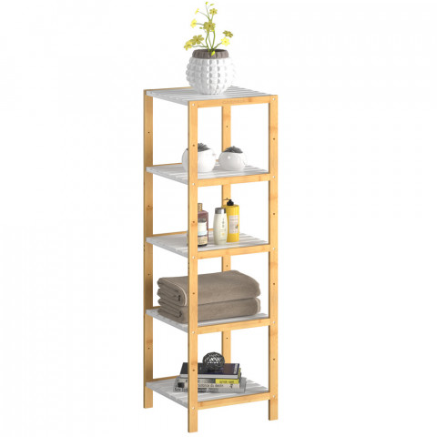 Bambusová polička do kúpeľne | 140 x 33 x 34 cm č.2