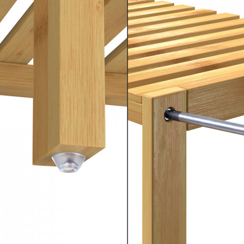 Bambusová polička do kúpeľne | 140 x 33 x 33 cm č.8