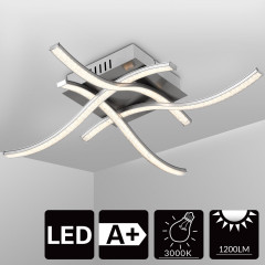 Dizajnové stropné LED svietidlo Tigull | 46 x 46 x 10 cm č.1
