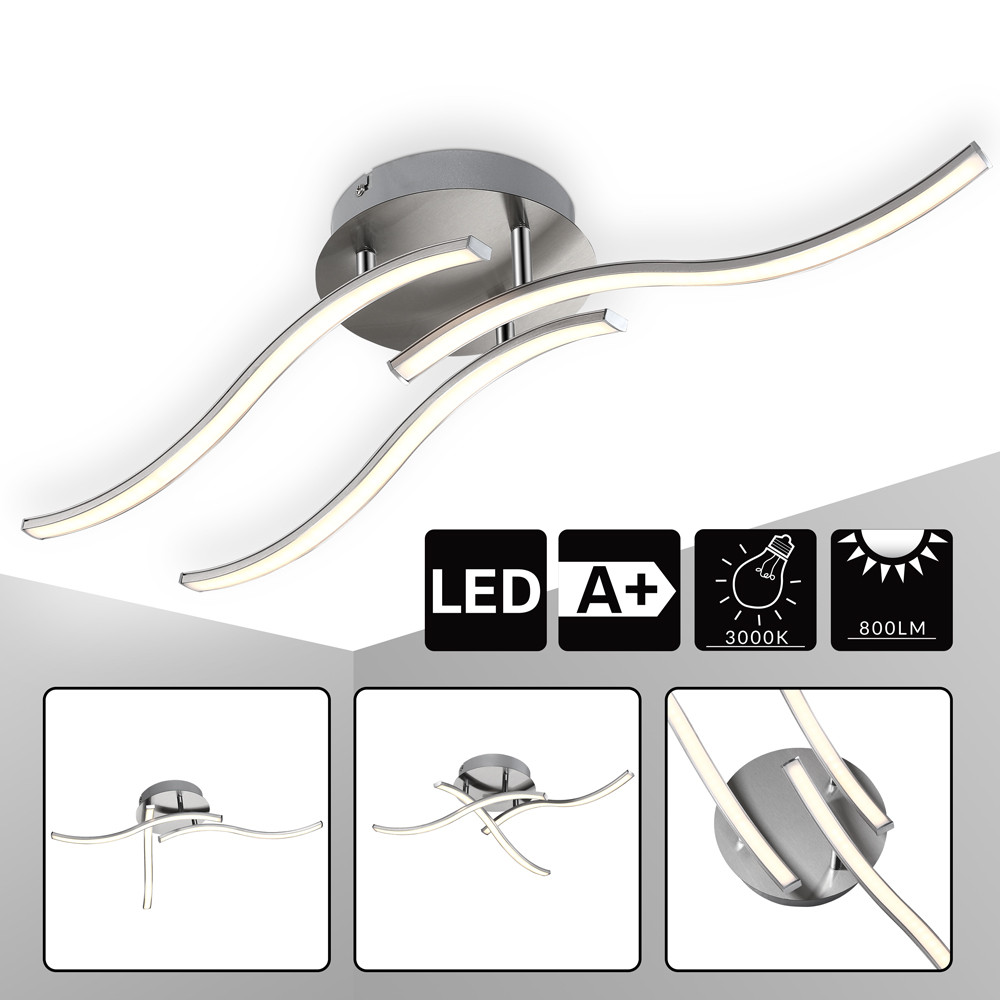 Goleto Dizajnové stropné svietidlo LED Tripple Bolge | 66 x 38 x 17 cm